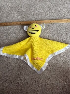 Yellow Bee Lovey Security Blanket for Kids
